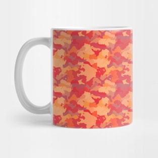 Small Bush Fire Flame Red Camo Camouflage Pattern Mug